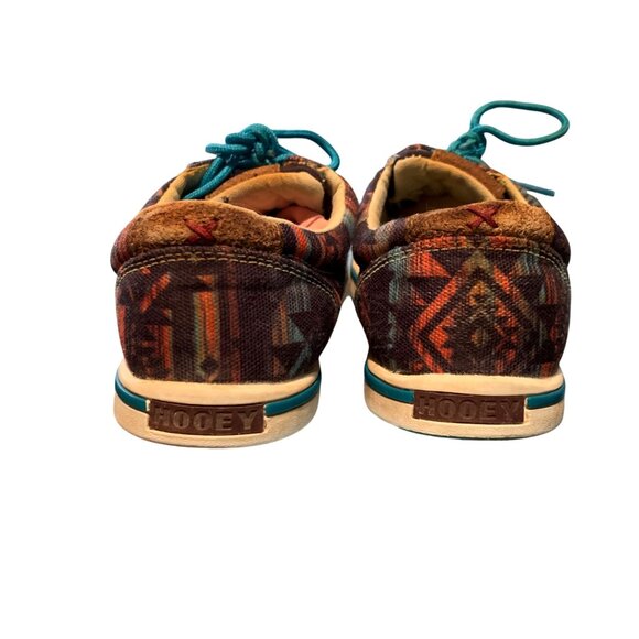 Twisted X Hooey Lopers Men's Size 7 Aztec Print Casual Shoes Teal Laces Festival - Picture 6 of 9